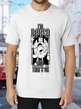 Graphic Donut Tee - "I'm Baked" White Shirt